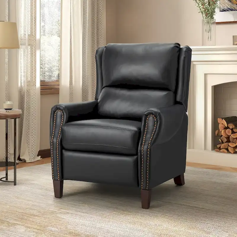 32.68 Wide Genuine Leather Manual Recliner