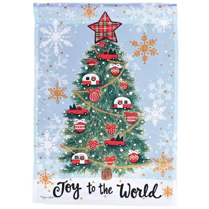 Dicksons Magnolia Garden Outdoor Flag Decoration For Garden, Yard, Or Walkway Standard 13 x 18, Weather Resistant Polyester, Camper Joy to the World
