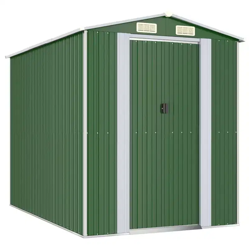 VidaXL Galvanized Steel Garden Shed for Outdoor Storage