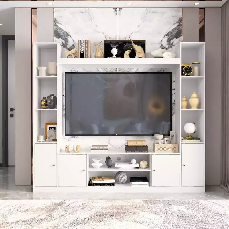 Famapy Modern and Minimalist Entertainment Center TV Stand: Modern Design with Ample Storage Media Console, Floating TV Shelf