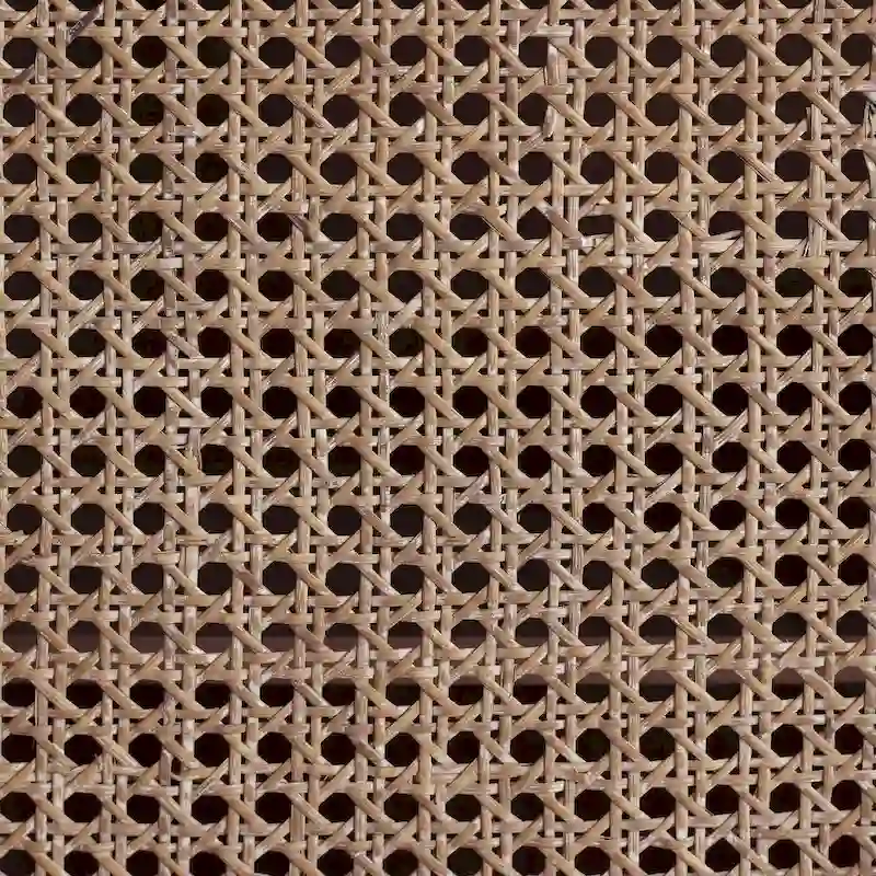 Natural Bamboo / Walnut Woven Rattan Accent Cabinet with Sliding or Standard Doors – Single Unit