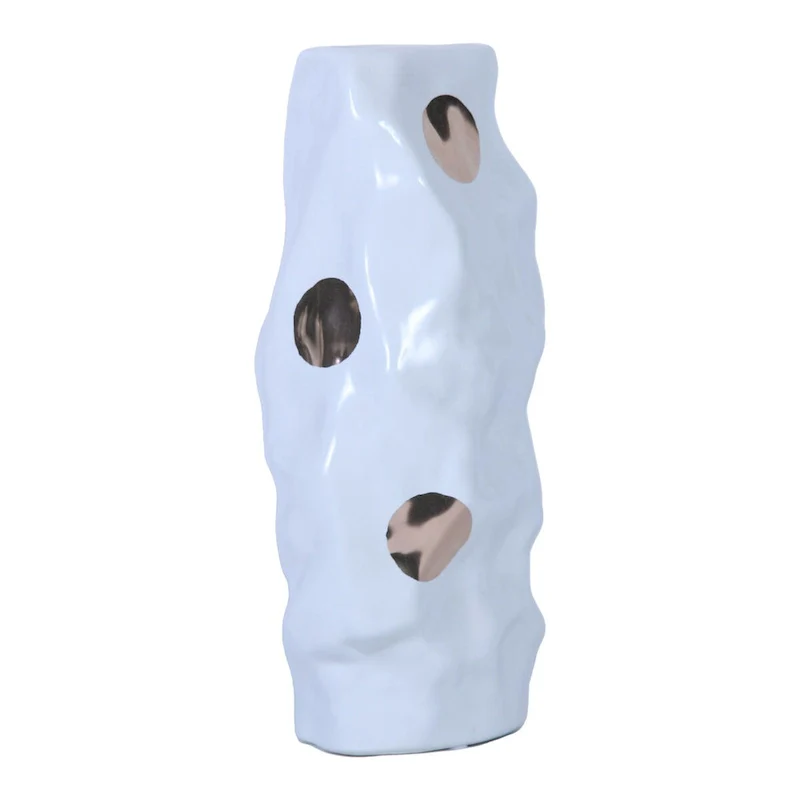 Beloved Modern and Elegant Ceramic Vase with Gold Texture