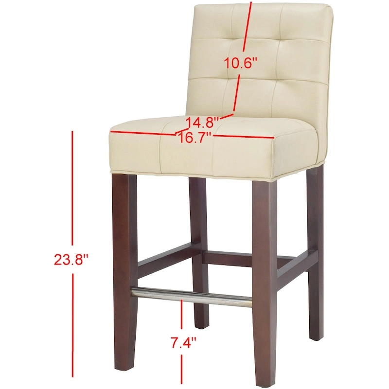 SAFAVIEH Lashunda 24-inch Counter Stool - 16.7 W x 20.1 L x 34.4 H - 17Wx20Dx34H