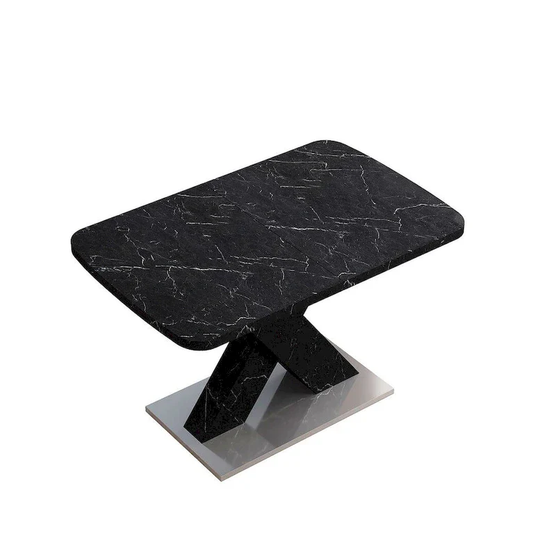 Modern 47.24-62.99 L Marble Square Dining Table