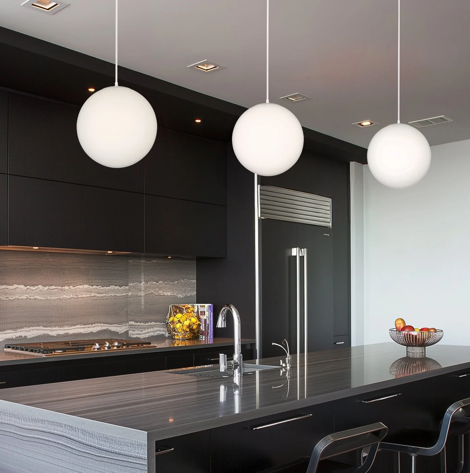 Ceres 10 Mid-Century Modern Hanging Orb Pendant Light