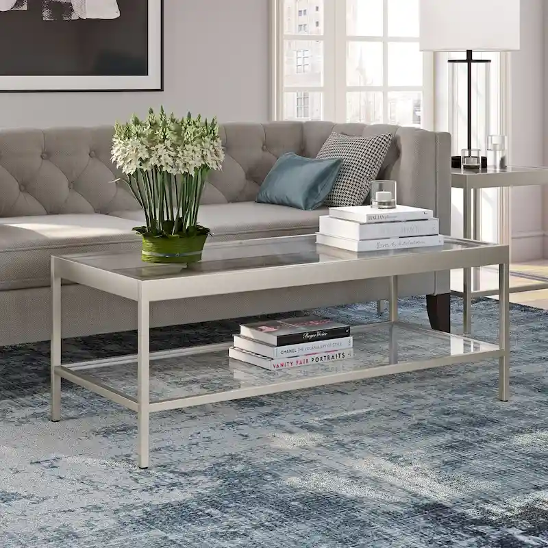 Metal and Glass Coffee Table