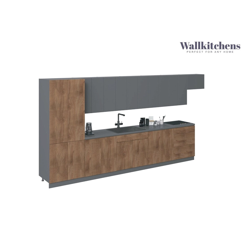 Kitchen Imperial Collection Natural Teak & Black Color Base Size 15Ft Wide - 174x24