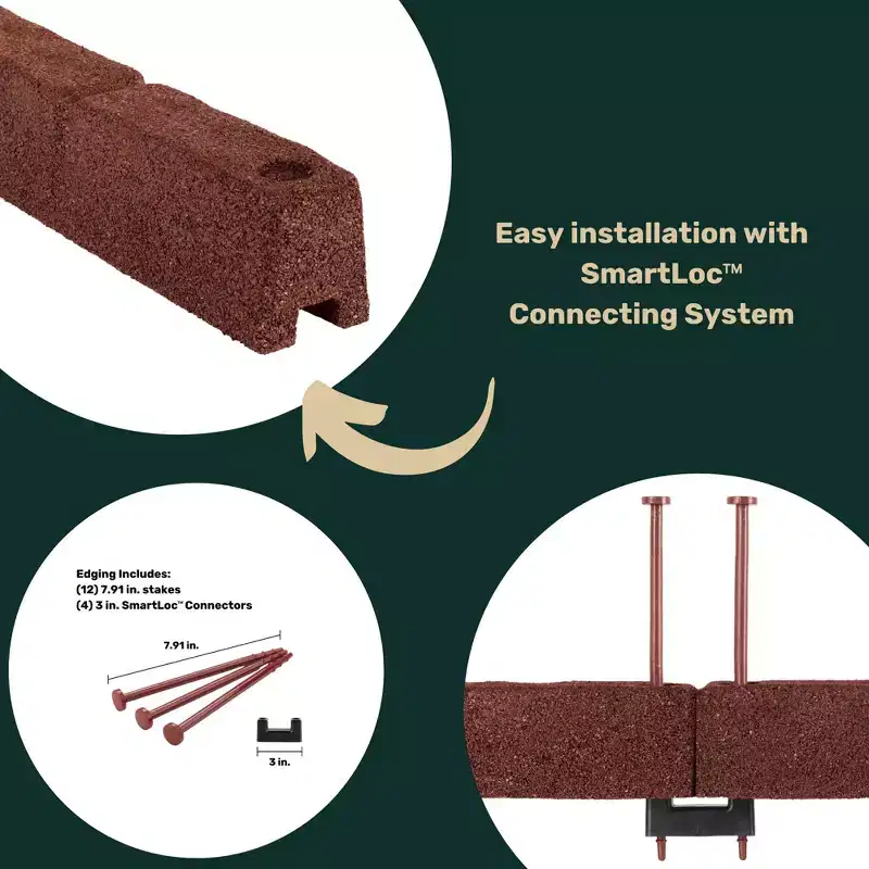Cobblestone SmartLoc Rubber Landscape Edging