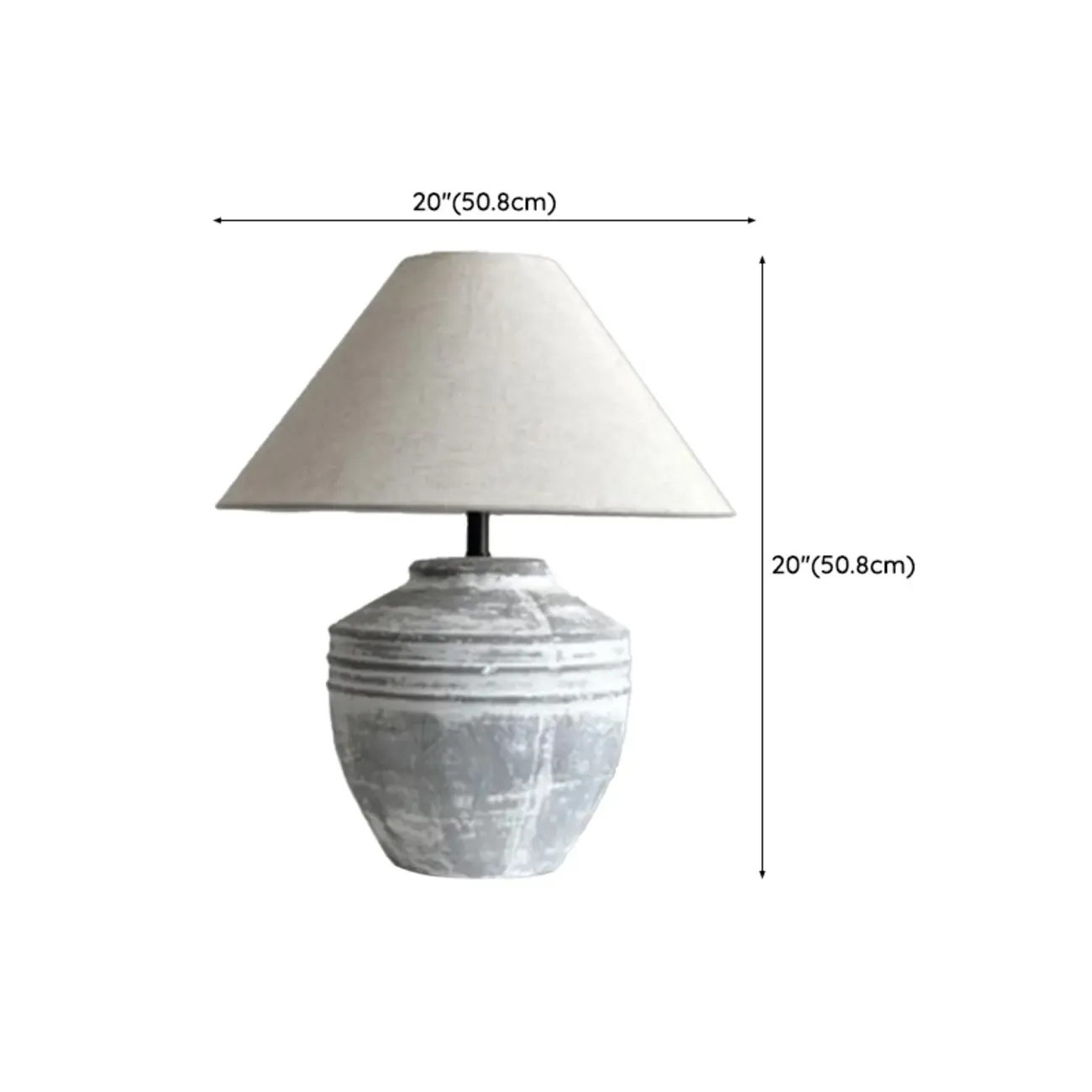 Modern Geometric Ceramic LED Desk Lamp with Fabric Shade