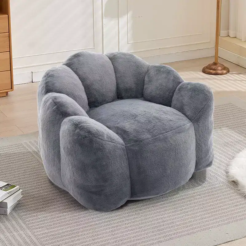 Okak Modern Relax Oversized Plush Cloud Bean Bag Sofa Chair with Armrest,Deep Seat Single Sofa for Living Room,Apartment,Guestroom