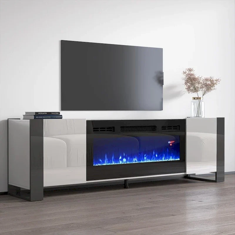 Woody BL-EF Electric Fireplace 77 TV Stand