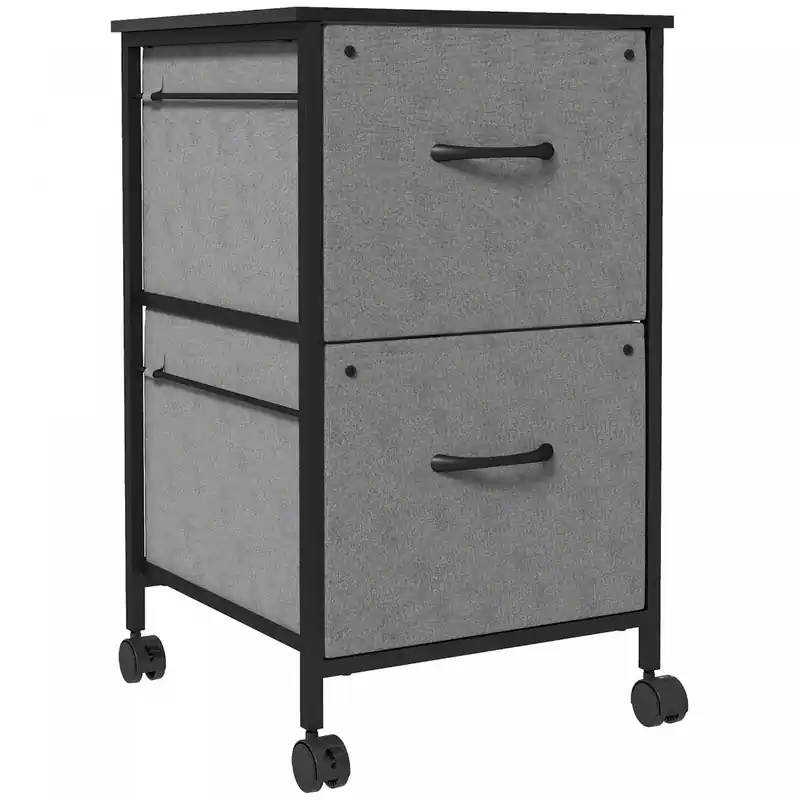 Mobile File Cabinet with Drawers & Hanging Bars for Letter/Legal Files, Office Storage