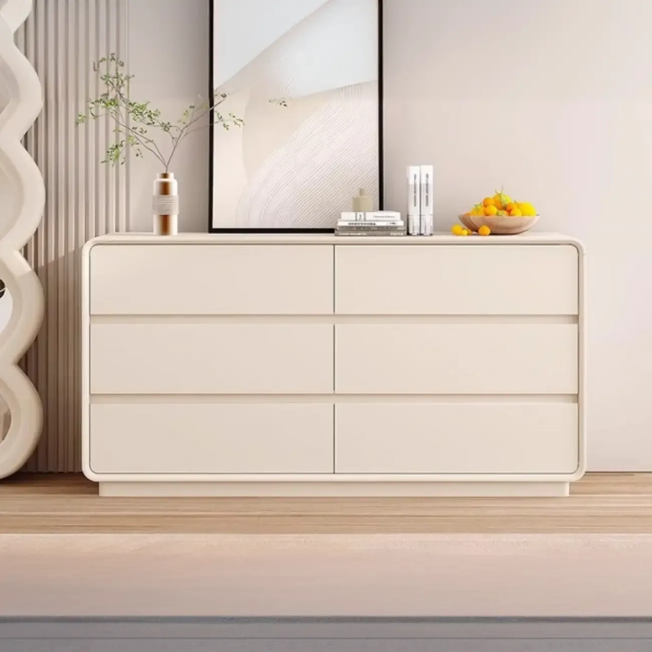 Minimalist Accent Chest for Indoor Use with Multi Drawers