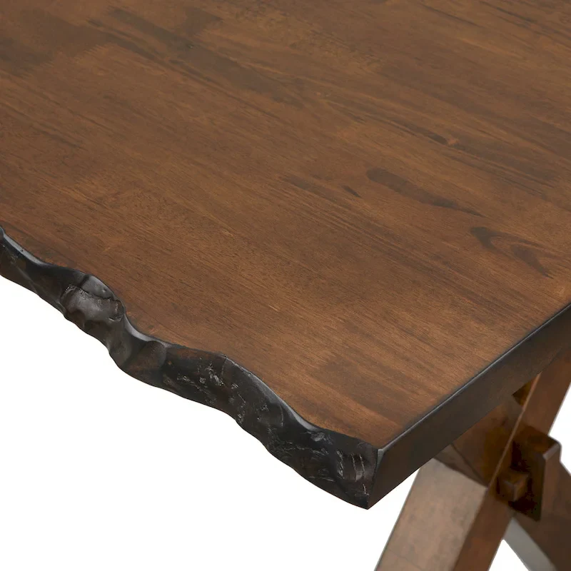 Walnut Live Edge Rubberwood Dining Table
