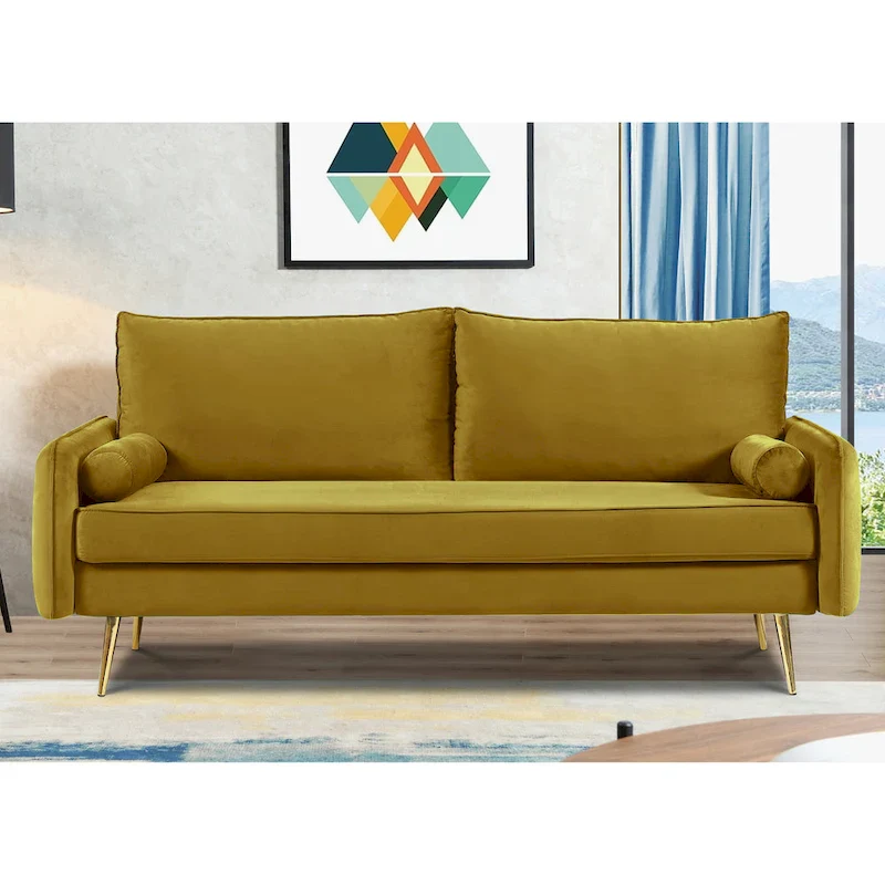 Villeda 70W Polyester Square Arms Sofa