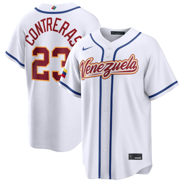 Venezuela Baseball William Contreras White 2026 World Baseball Classic Home Stadium Jersey