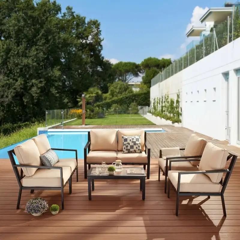 Patio Festival X-Back 7-Piece Outdoor Conversation Set