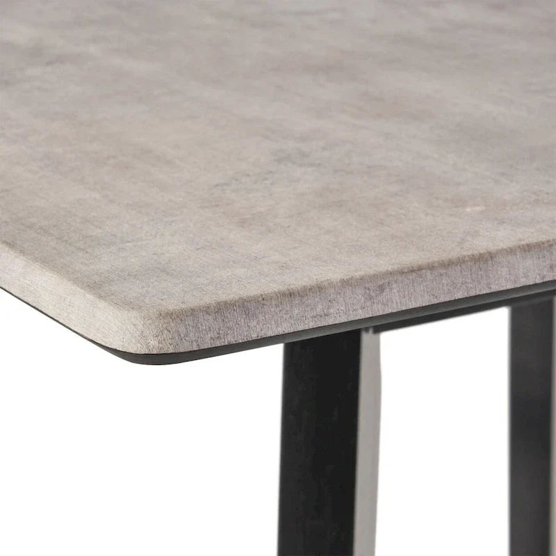 Modern Bar Height 42  Dining Table, Rubberwood Legs and Laminate Table Top, Paladina Marble Finish