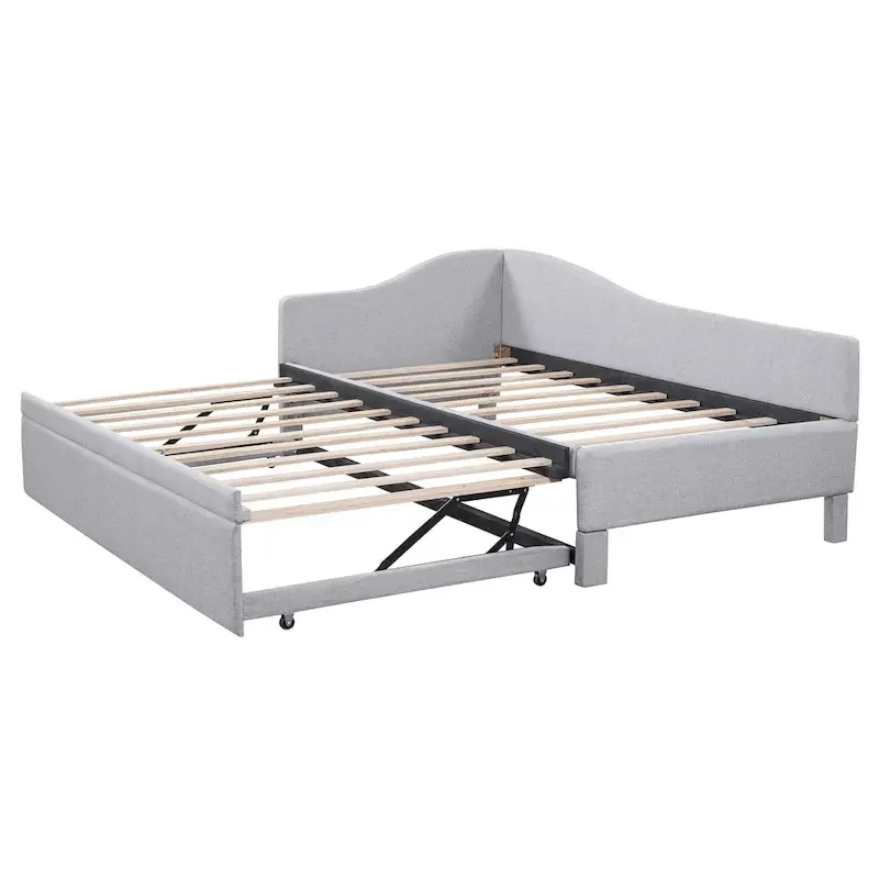 Twin L-Shaped Daybed with Pop-Up Trundle