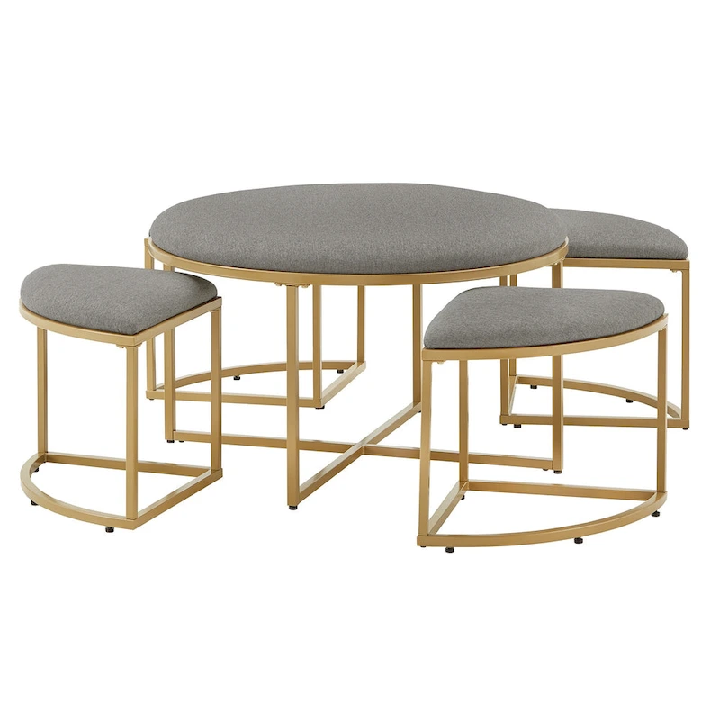 Gabin Coffee Table with Nesting Stools by iNSPIRE Q Modern