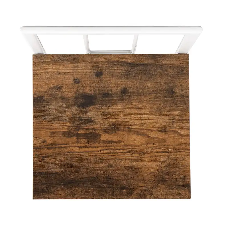 Modern 7-Piece Metal Frame Dining Table Set with Half-Round Table & 6 Chairs