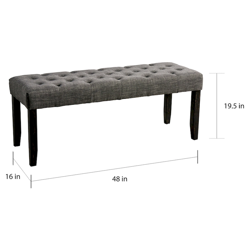 Copper Grove Chalwa Rustic Tufted 48-inch Dining Bench