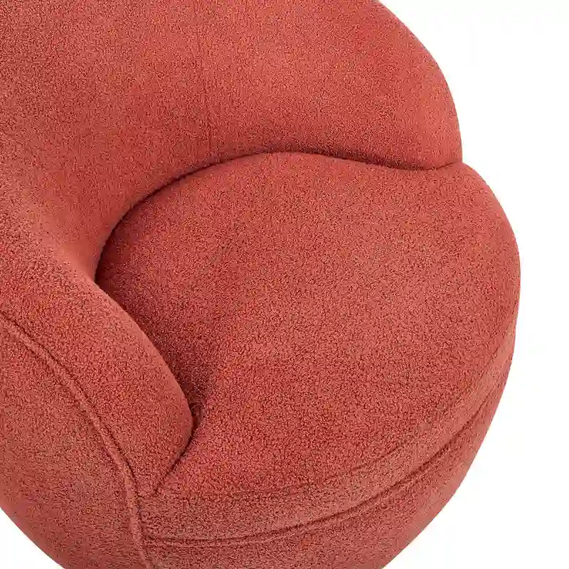 Galleria 360 Swivel Teddy Sherpa Fabric Barrel Chair