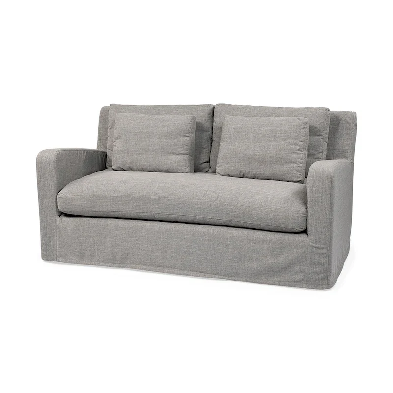 Denly I Beige Slipcover Two Seater Sofa