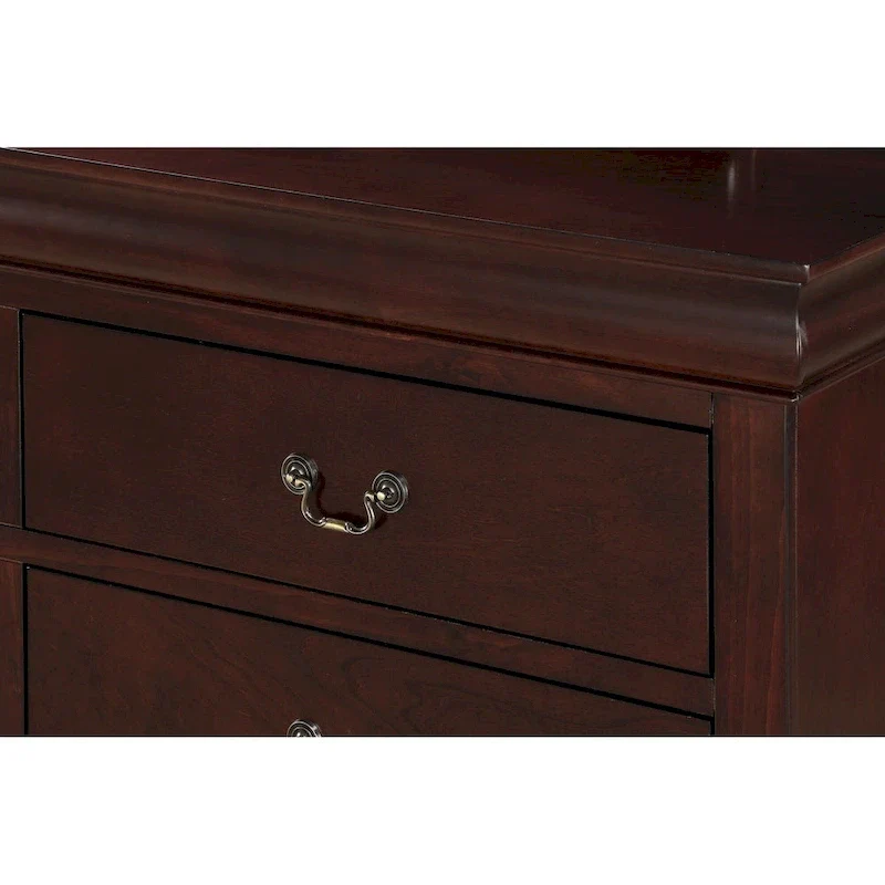 Lillie 6 Piece Cherry Sleigh Bedroom Set