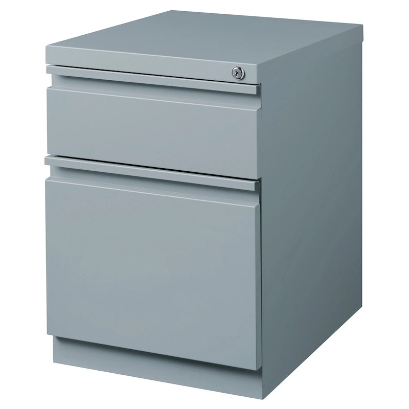 Hirsh 20 D Commercial Mobile Pedestal File Cabinet,1 Box/1 File,Black