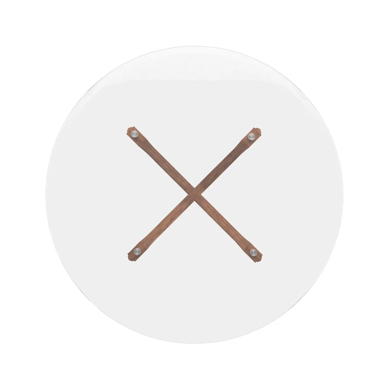 Nadine Dark Walnut Finish Glass Table Top Round Dining Set - Curved Back Chairs by iNSPIRE Q Modern