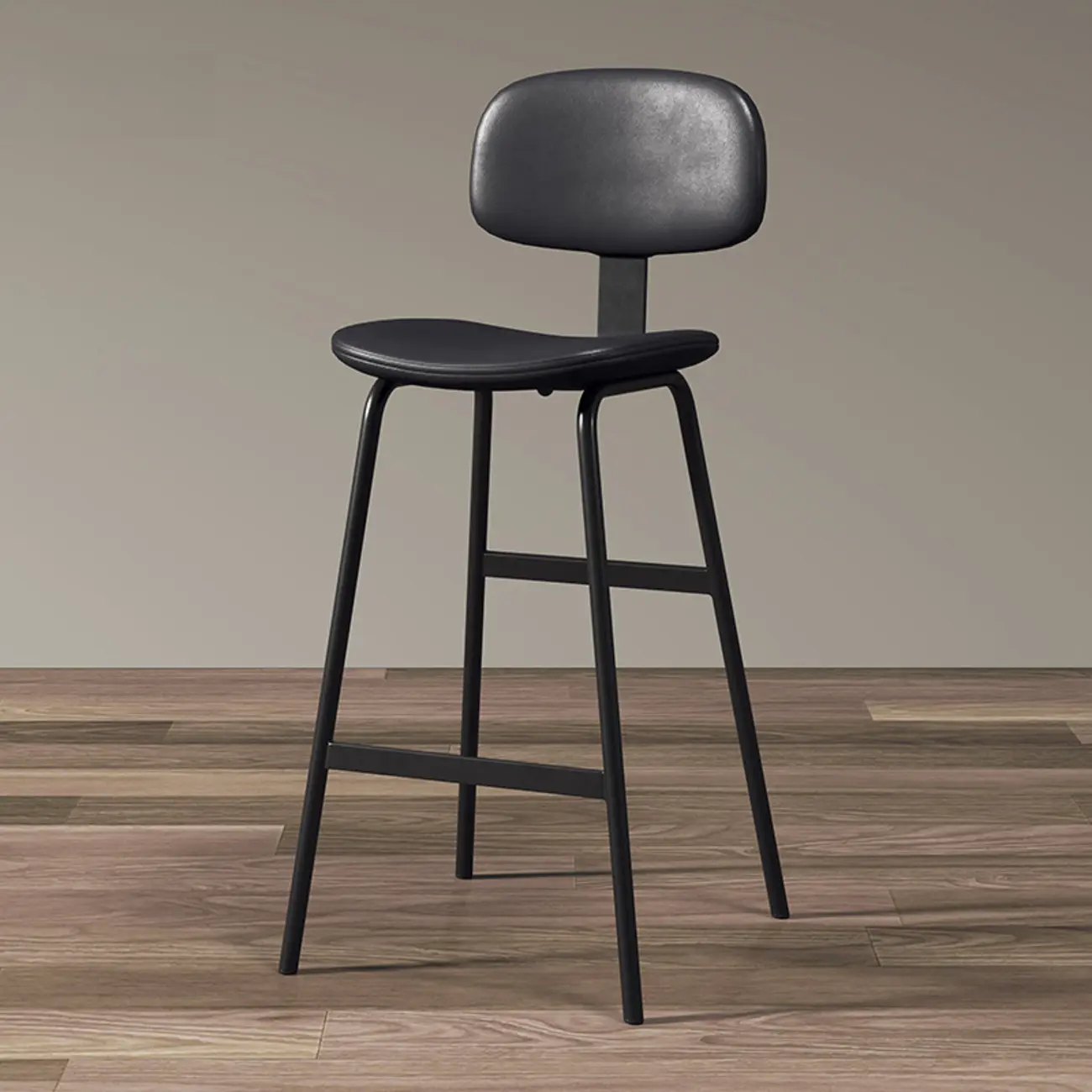 Saddle Faux Leather Counter Stools with Backs