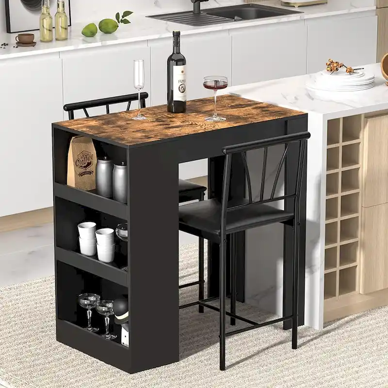 Counter Height Dining Table for 2, Compact Kitchen Table