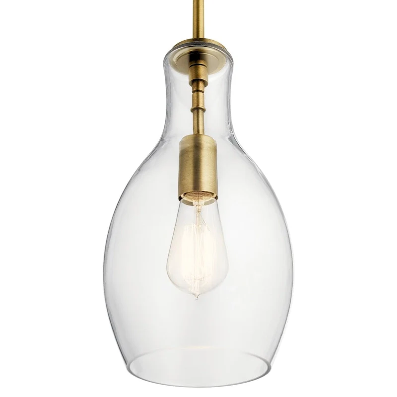 Kichler Lighting Everly 1-Light Mini Pendant Natural Brass