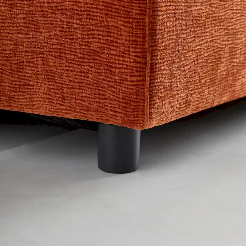 Chenille Upholstered Armless Modular Sectional Sofa, Free Combination