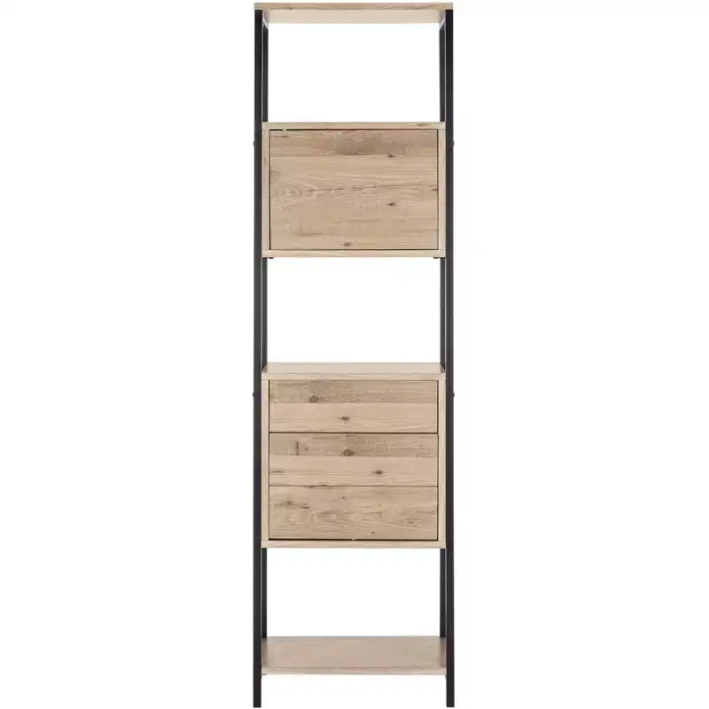 Gabrielle Etagere - FOX4274 - Oak/Black - Safavieh Couture