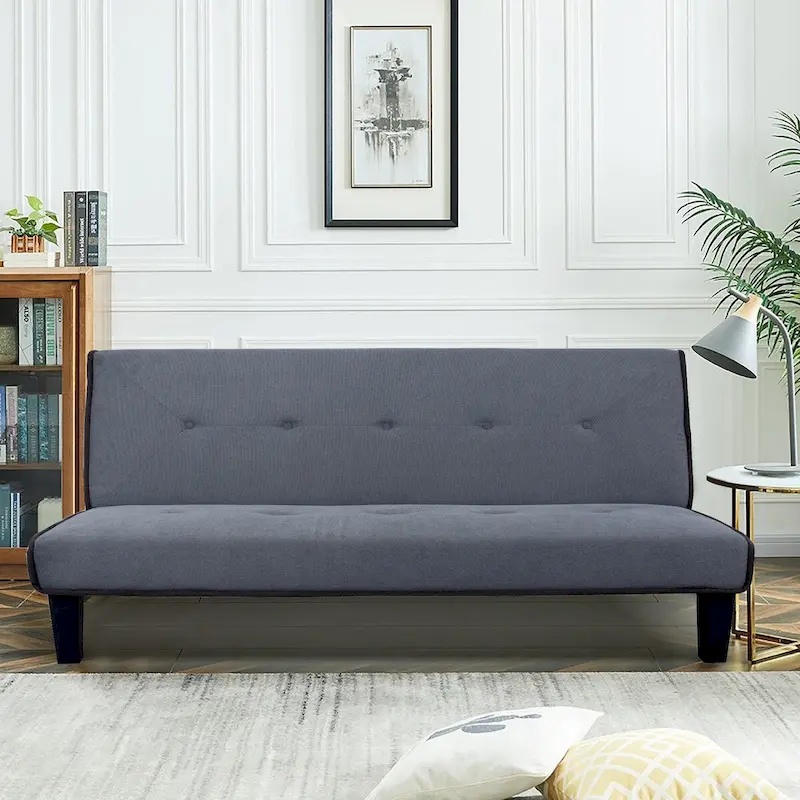 Clihome Biscuit Back Convertible Sofa with Mattress