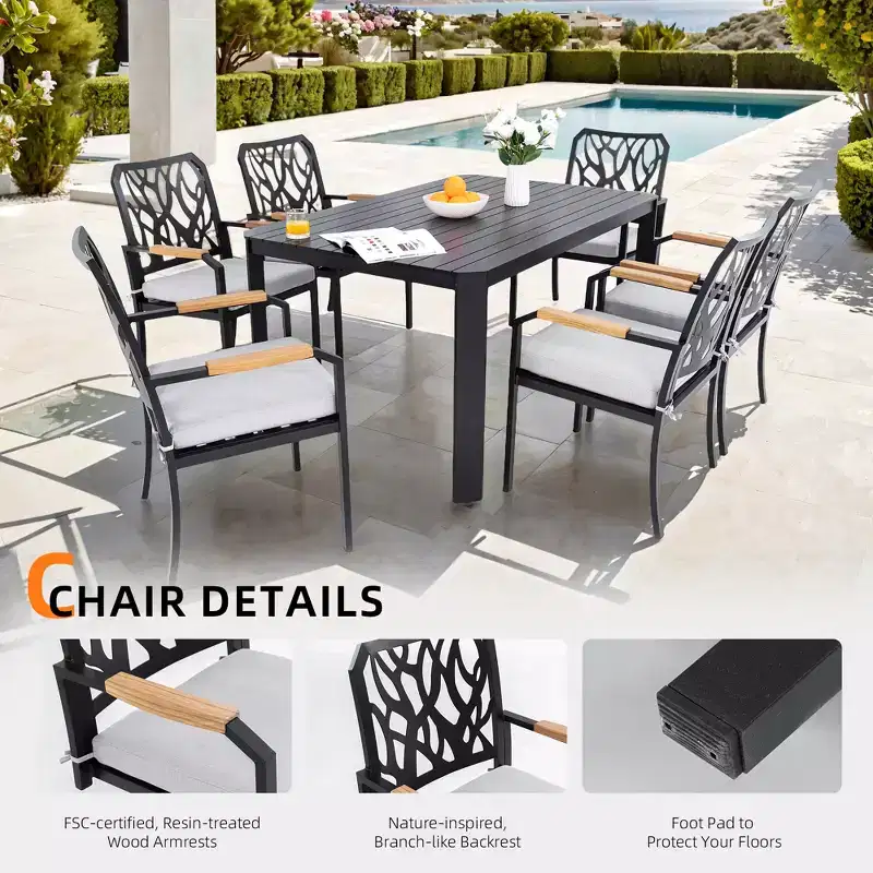 Christopher Knight Home Bella Patio Aluminum Dining Chairs with Sunbrella Cushions (Set of 2)
