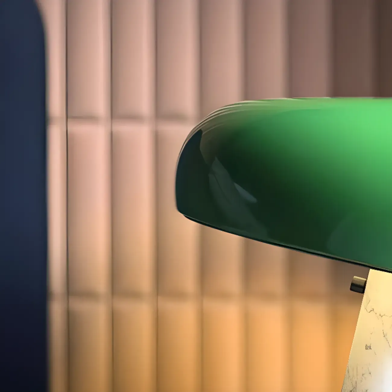 Modern Geometric Stone & Iron LED Table Lamp, Black