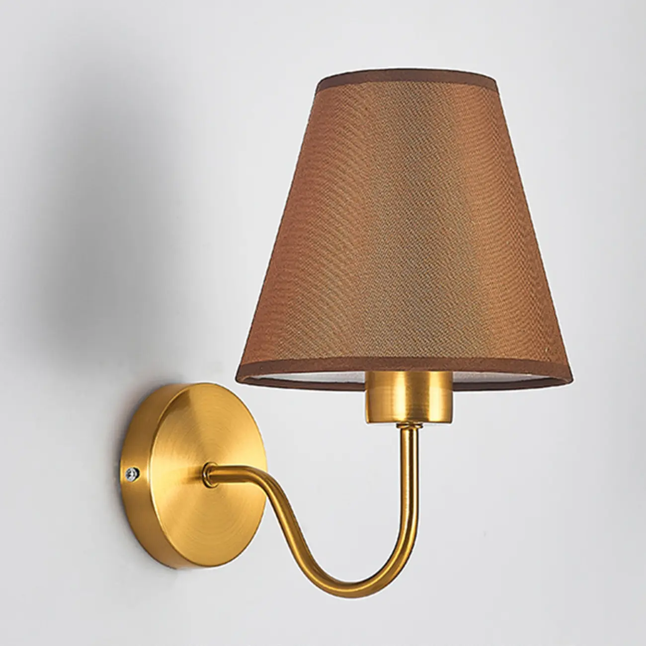 Modern Wall Sconce with Fabric Shade for Bedroom Lighting