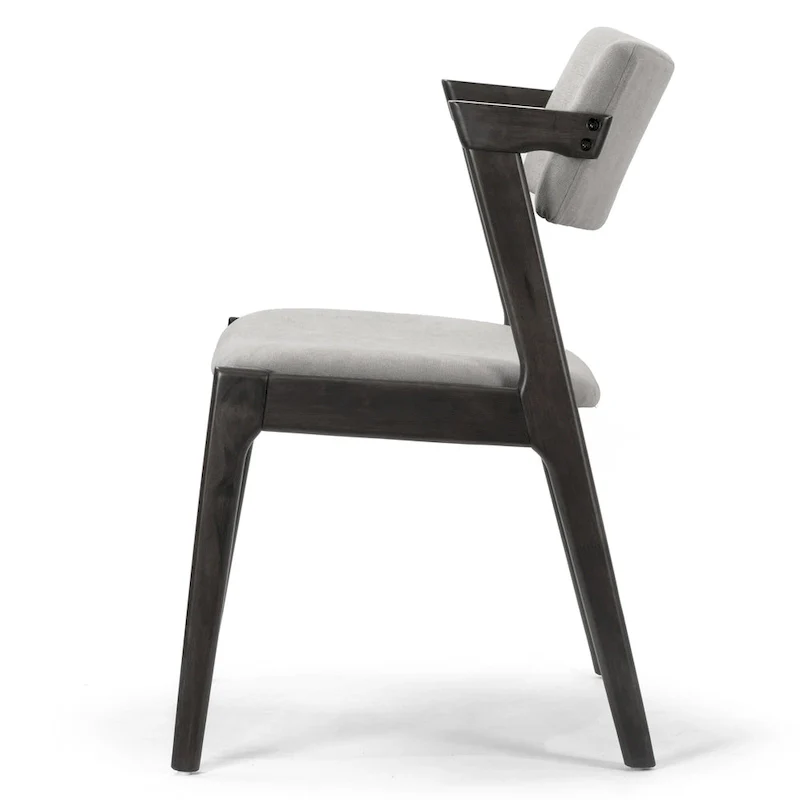 Auden Retro Modern Black Wood Wing Chair