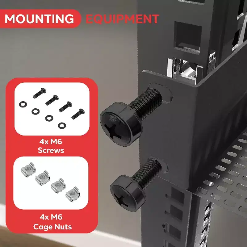 Pyle 1U Server Rack Shelf Mount Tray - Heavy-Duty Metal Construction (PLRSTN14UX4) - Compatible with 19 Racks - 4-Pack