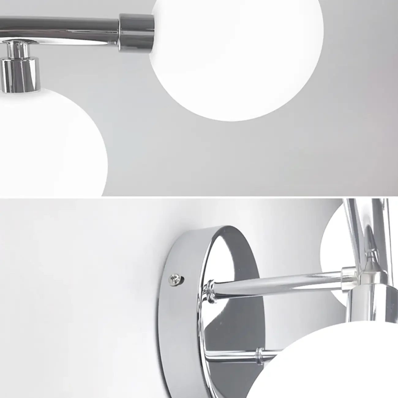 5-Light White Modern Resin Globe Bathroom Vanity Light