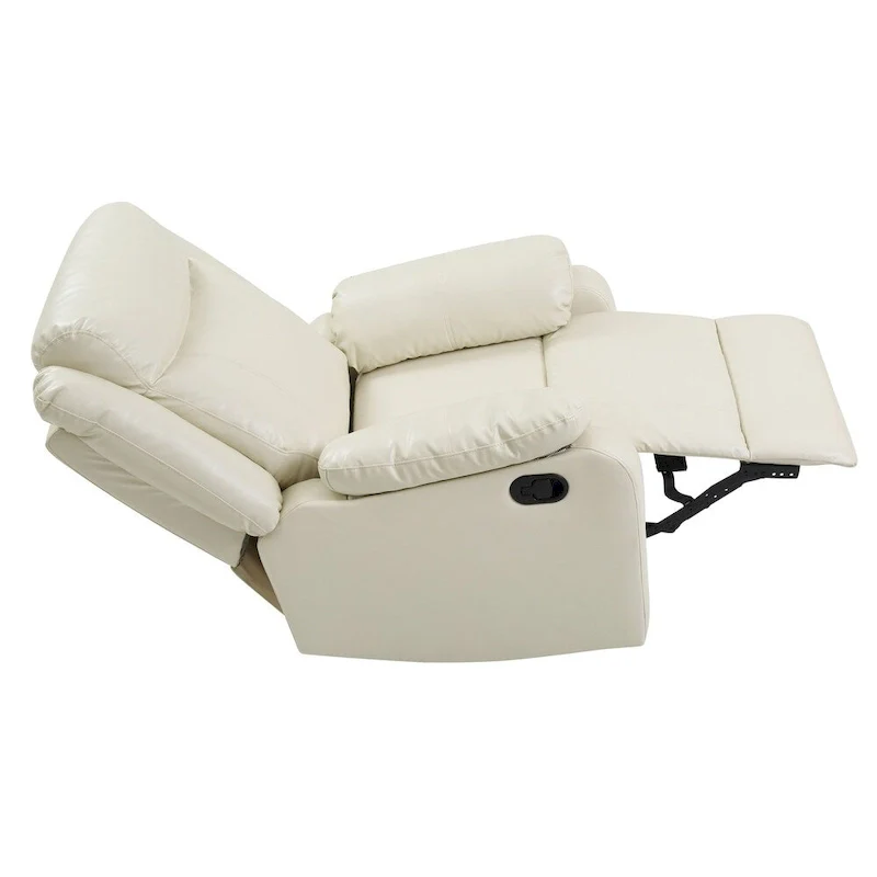 Faux Leather Rocking Recliner, Single Seat