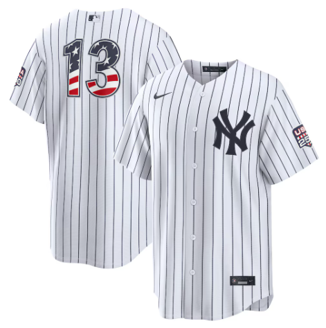 New York Yankees Jazz Chisholm Jr. White USA 250 Fourth of July Home Stadium Jersey
