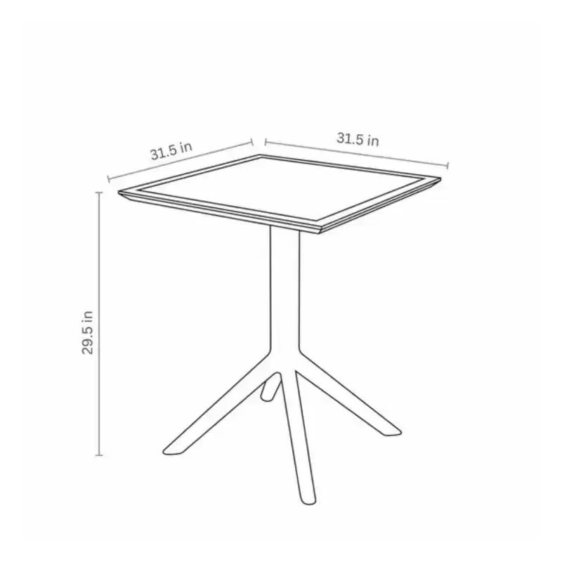 Amazonia All-Weather Resistant Resin Patio Bistro Table