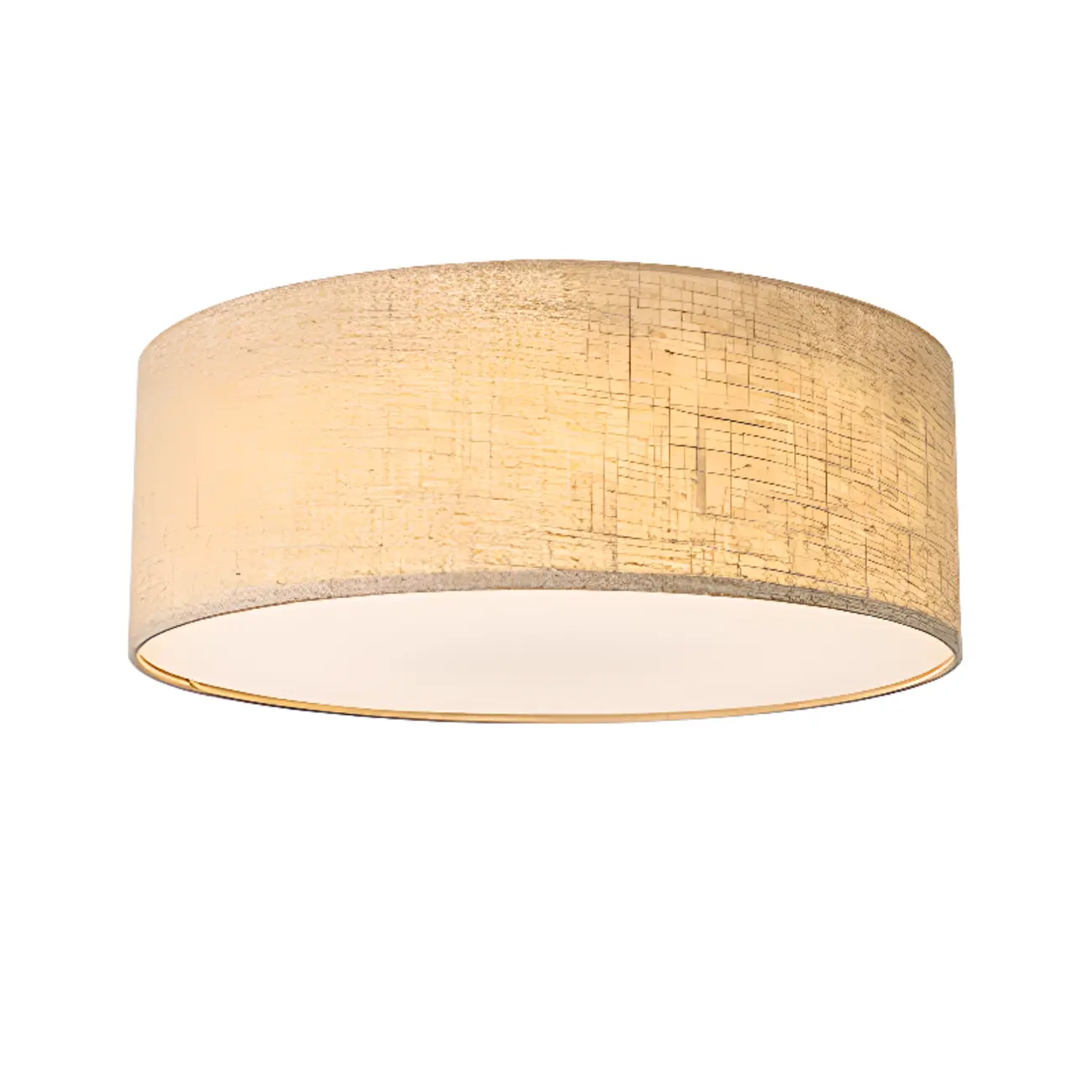 Flaxen Cylinder Flush Mount Ceiling Light for Living Room