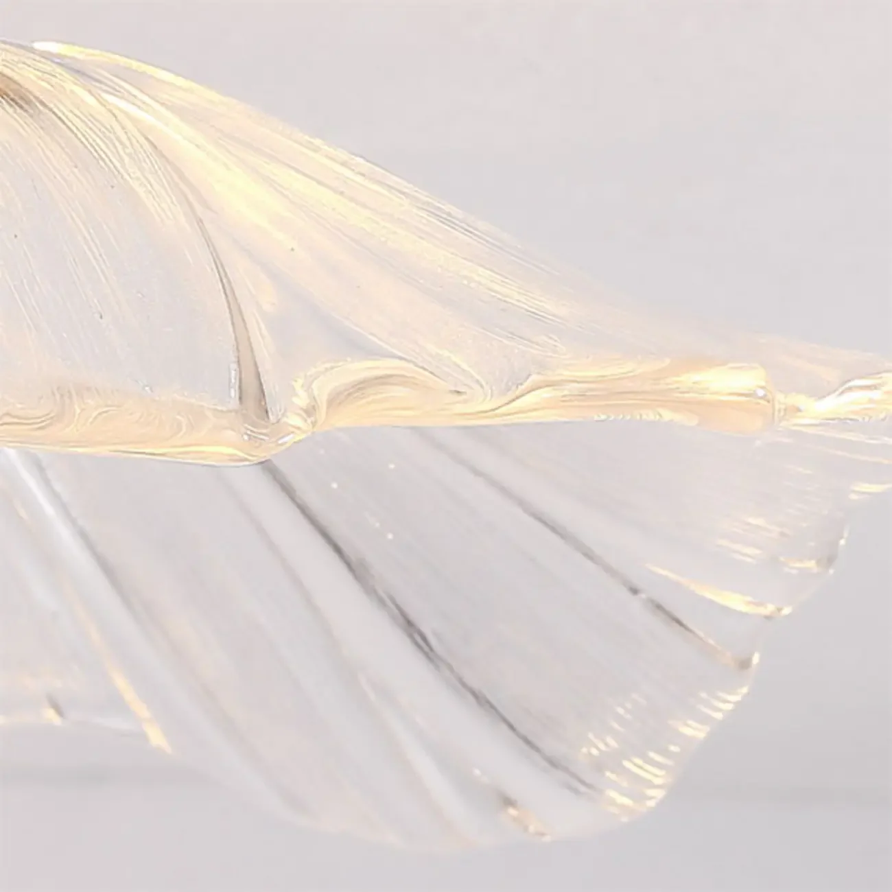 Modern Clear Glass Daisy Pendant Light with Golden Hardware