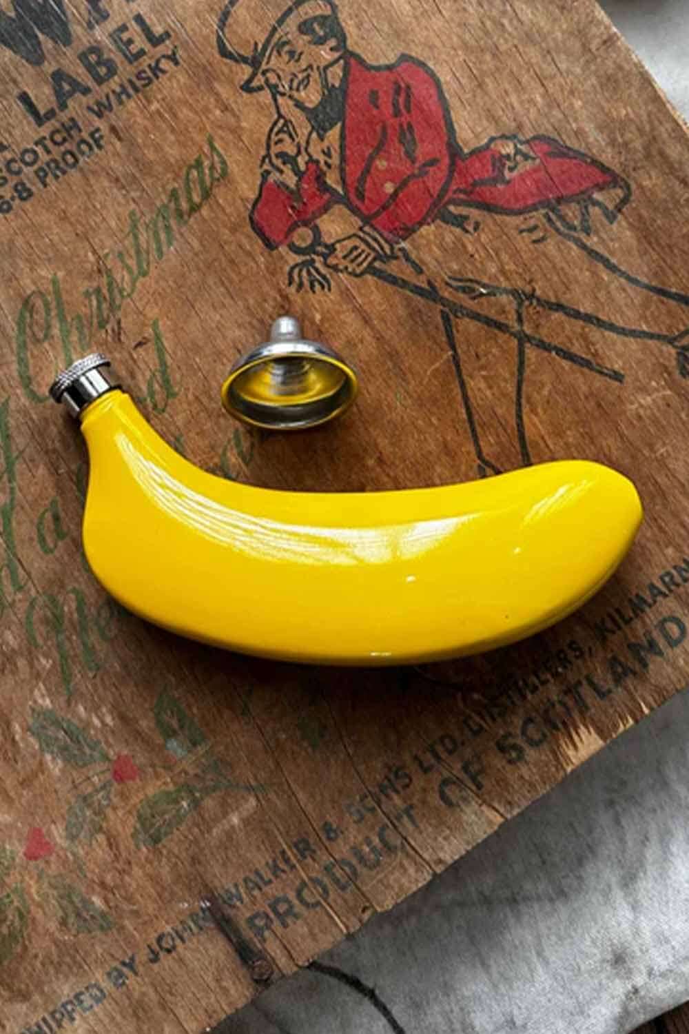 The Banana Man 5 oz Flask in Yellow | MM-BRWR-BNNMN