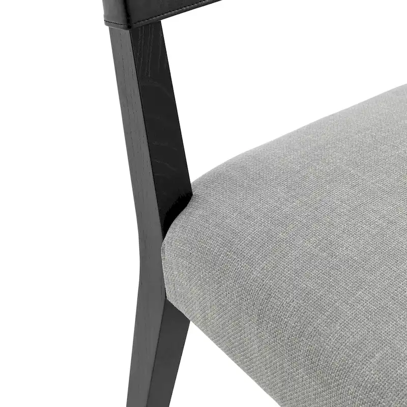 Kylo Faux Leather/ Linen Dining Side Chair, (Set of 2)